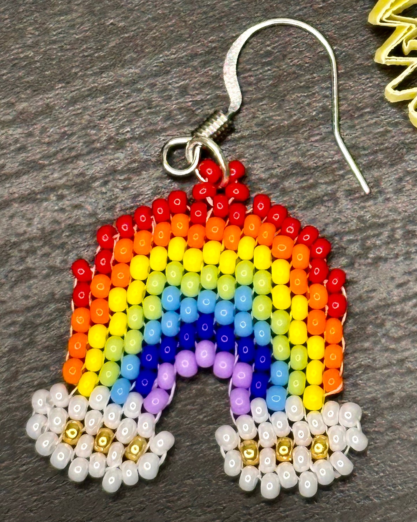 Rainbow Beaded Earrings