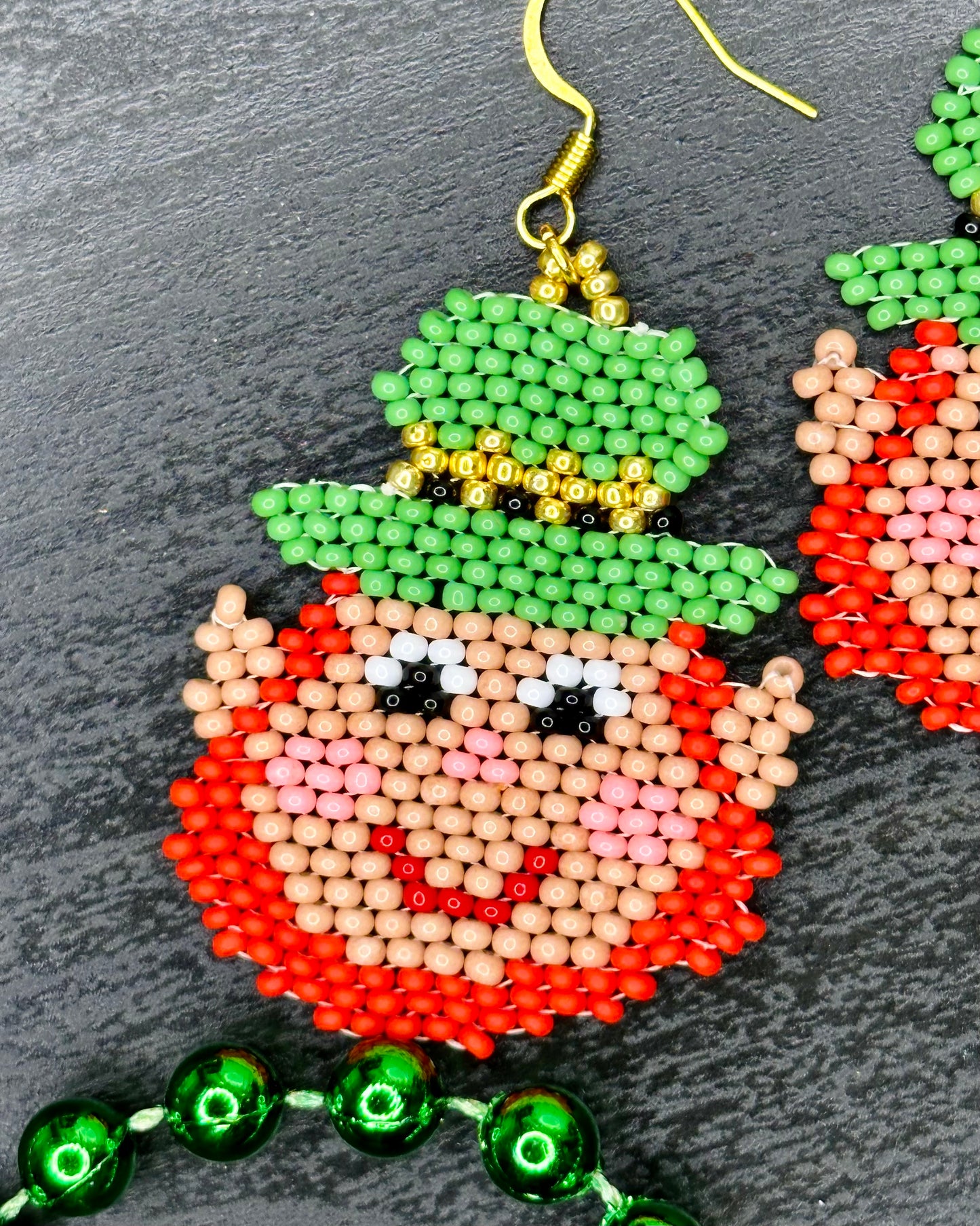 Leprechaun Beaded Earrings