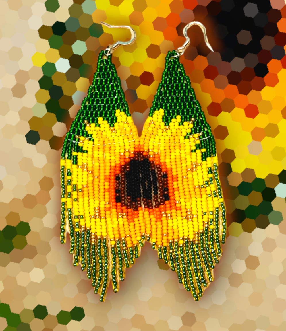 Sunflower Earrings - Aretes de Girasol